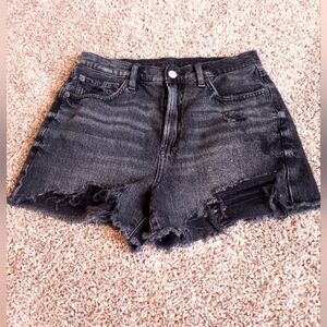 Women's Black Denim Shorts
